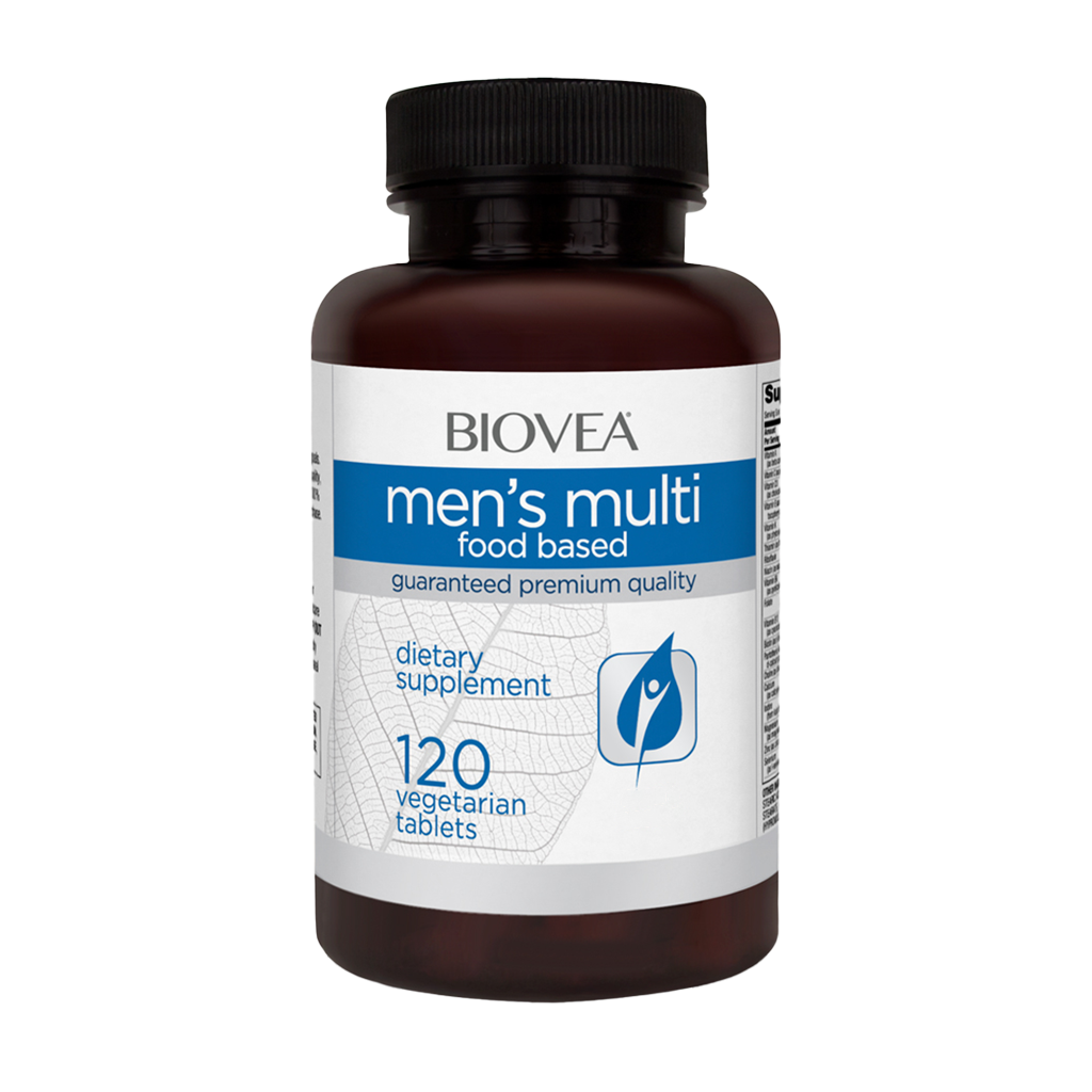 Biovea Multivitamin (matbaserat) för män (120 tabletter)