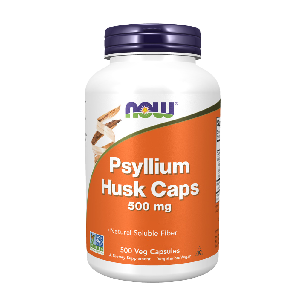 NOW Foods Psyllium Husk 500 mg kapslar