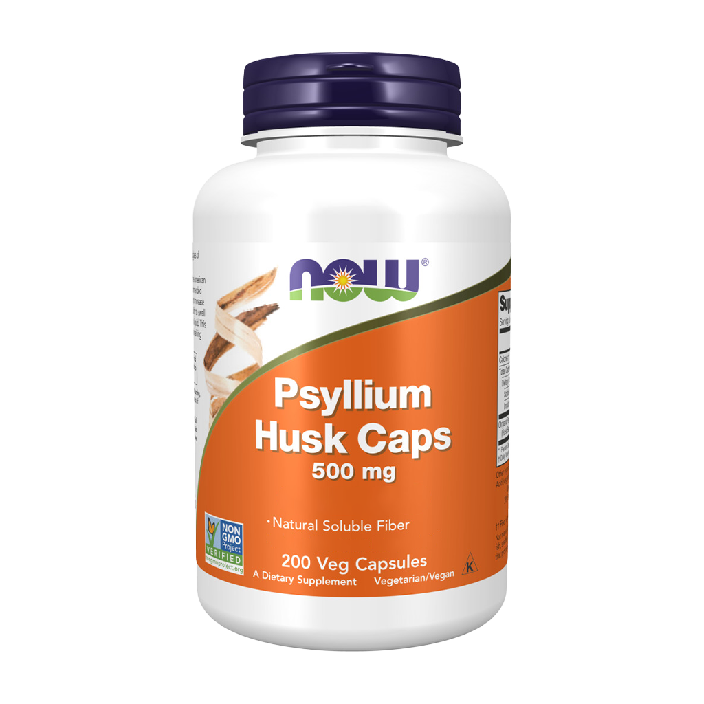 NOW Foods Psyllium Husk 500 mg kapslar
