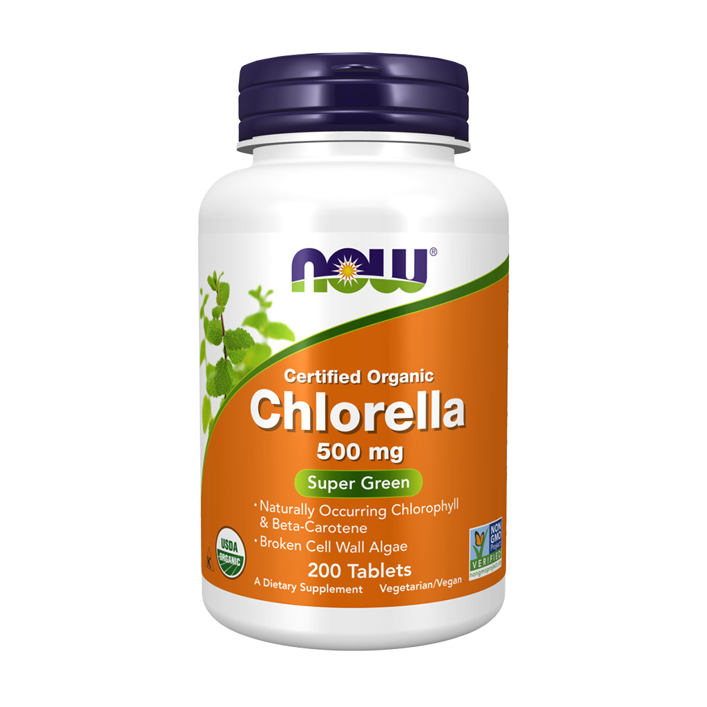 NOW Foods Organisk Chlorella 500mg (200 tabletter)
