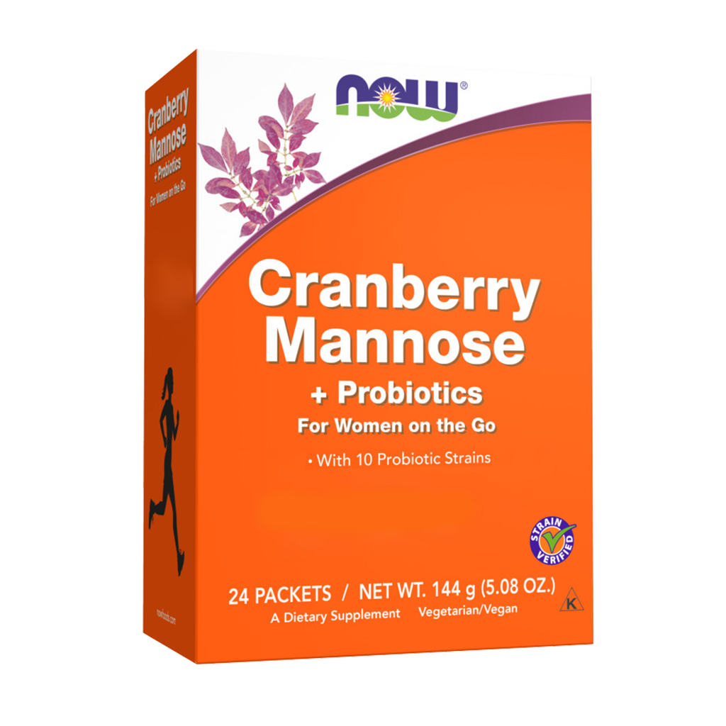 NOW Foods Cranberry & Mannose Probiotiska Sticks (24 stycken)