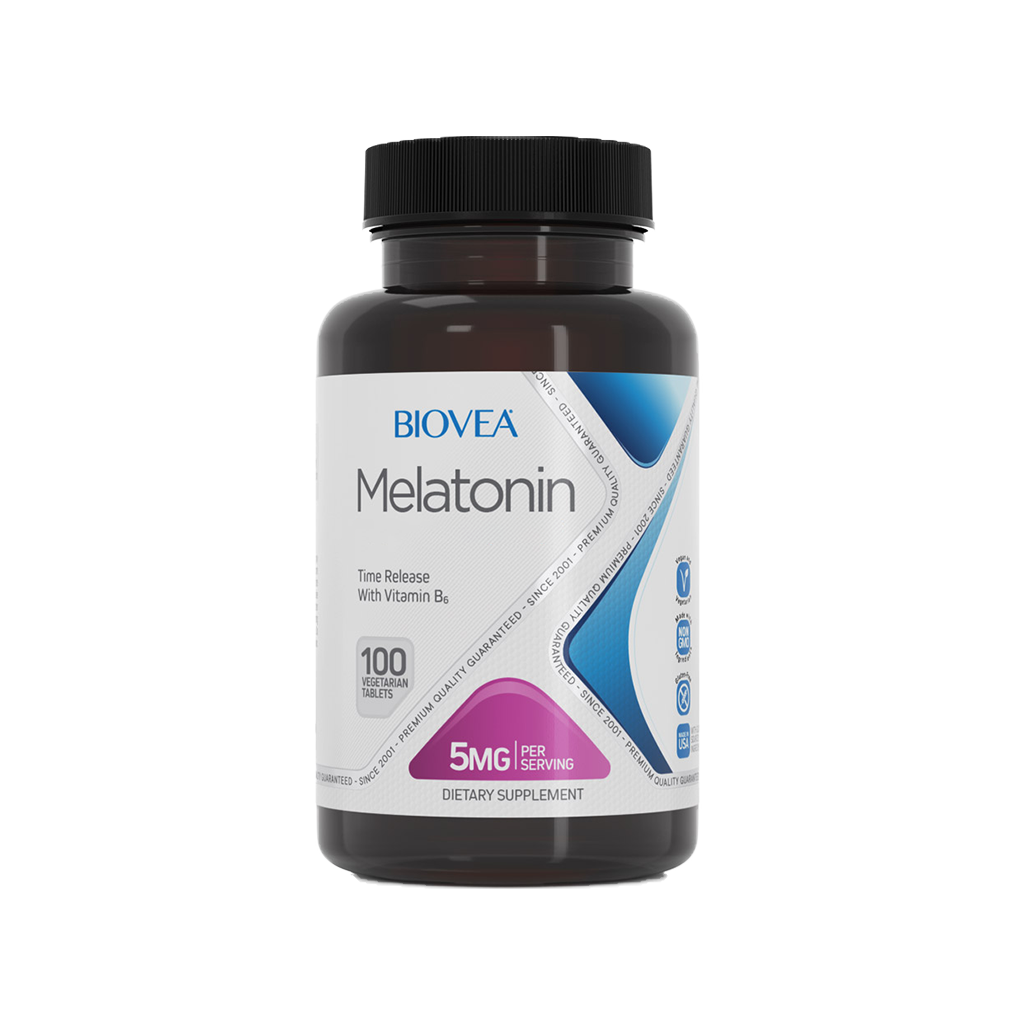 Biovea Melatonin med tidsinställd frisättning 5 mg (100 tabletter)