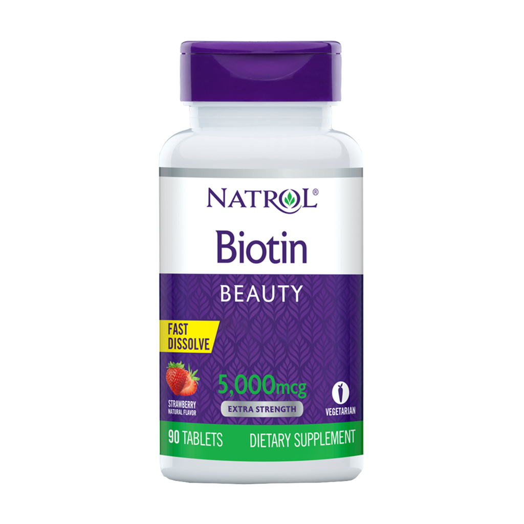 Natrol Biotin Extra Strength Fast Dissolve 5.000 mcg (90 tabletter)