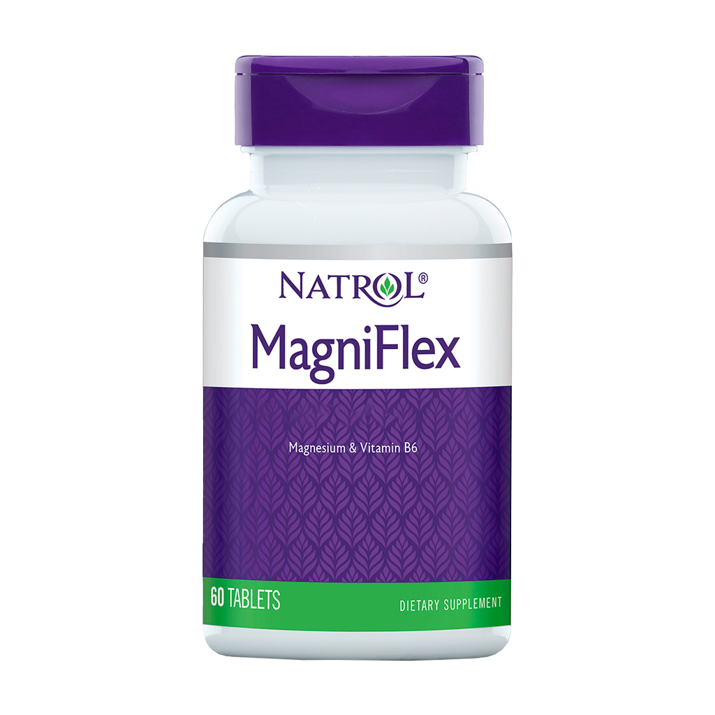 Natrol Magnesium 300 mg med B6 2 mg - MagniFlex (60 tabletter)