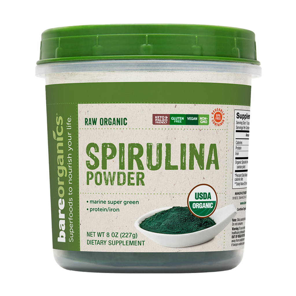 BareOrganics Spirulina Pulver (227 gr.)