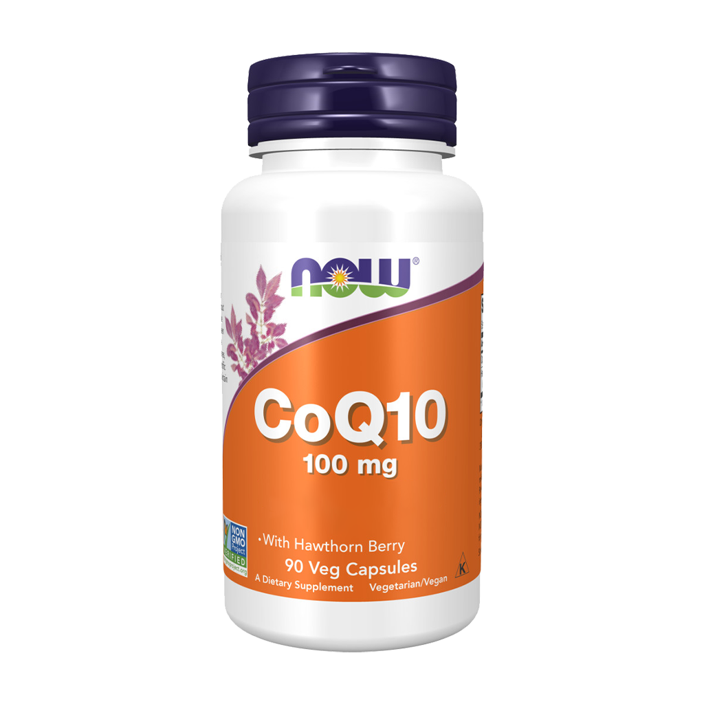 NOW Foods CoQ10 100 mg med hagtornsbär