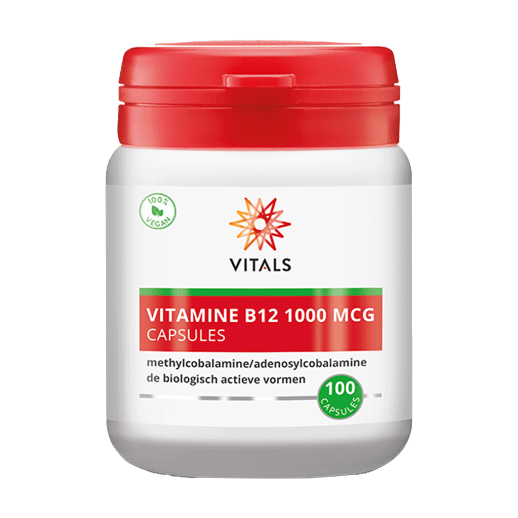 Vitamin B12 1000 mcg (methyl-/adenosylcobalamine) (100 kapsler)
