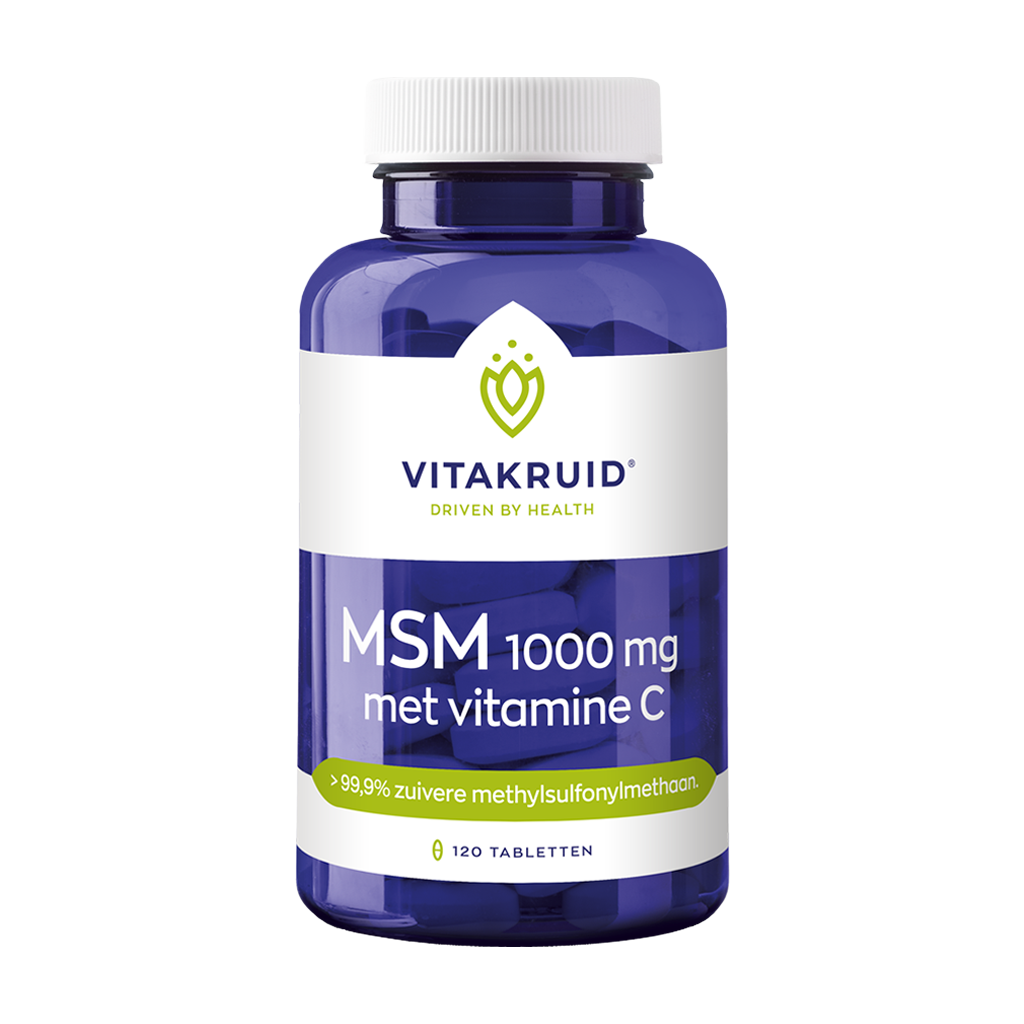 Vitakruid MSM 1000 mg med C-vitamin (120 tabletter)