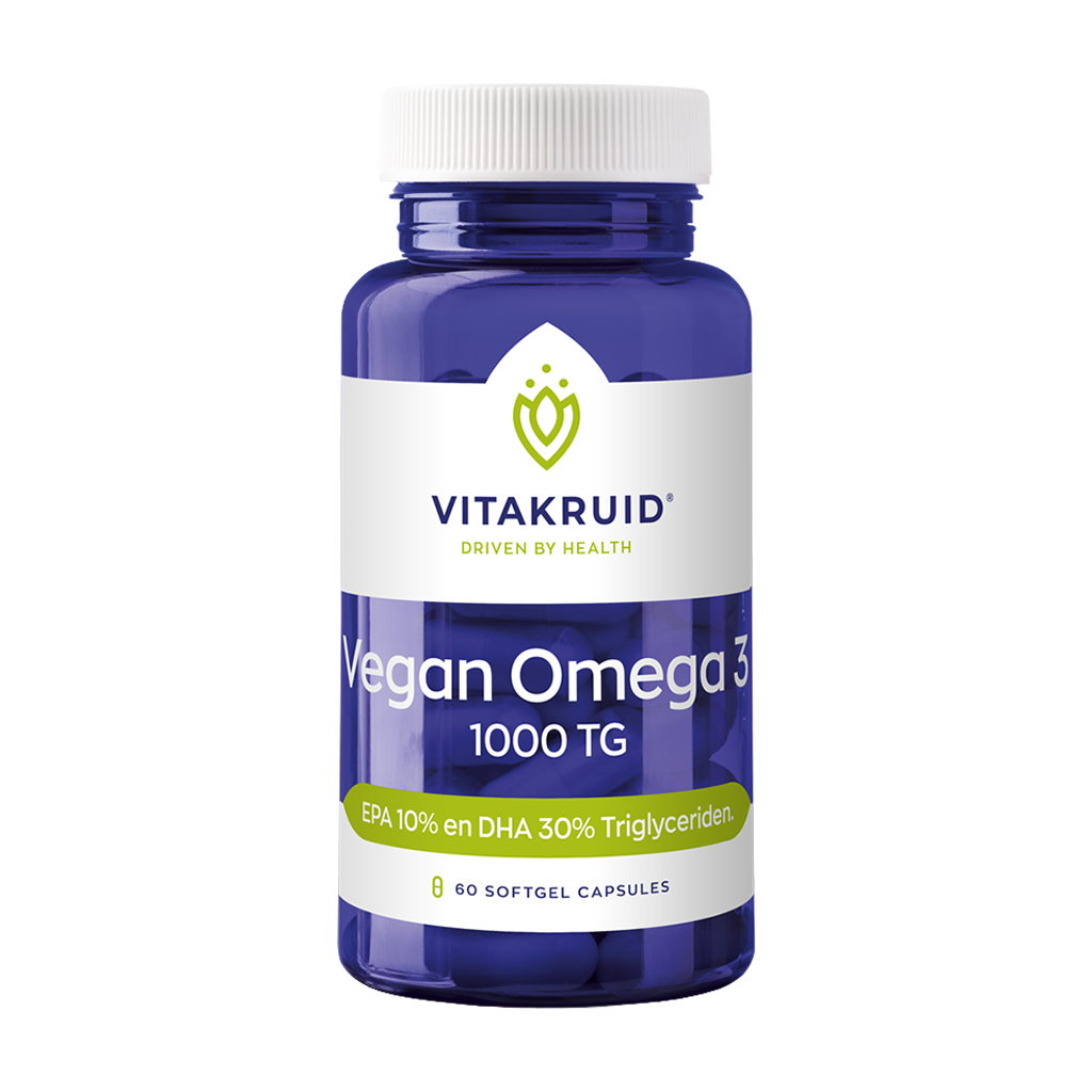Vitakruid Vegansk Omega 3 1000 triglycerider 300 DHA 100 EPA 60