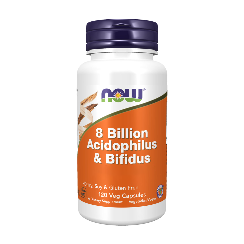 NOW Foods 8 Miljarder Acidophilus & Bifidus Kapslar