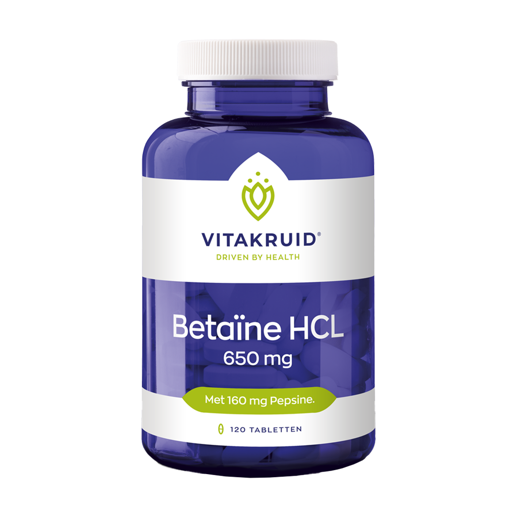 Vitakruid Betain HCL 650 mg (120 tabletter)