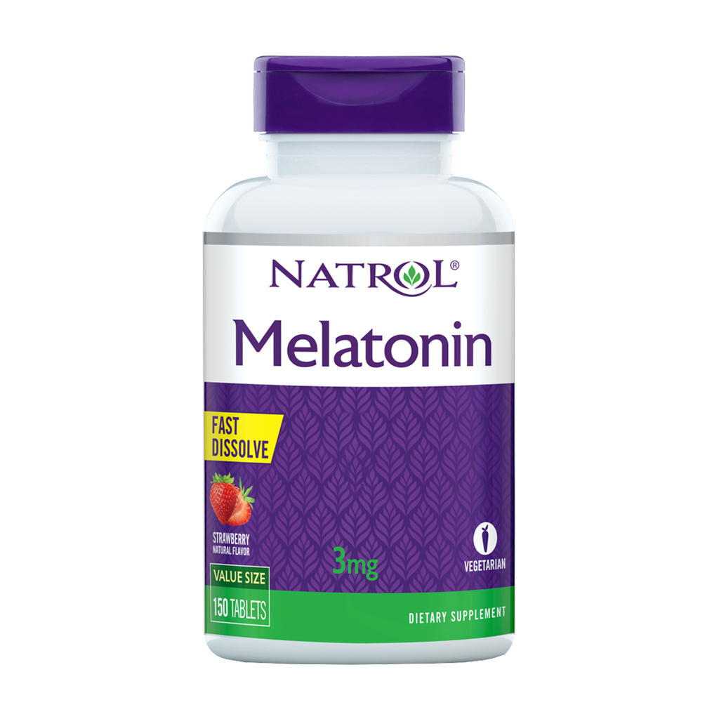 Natrol Melatonin snabblöslig jordgubb 3 mg