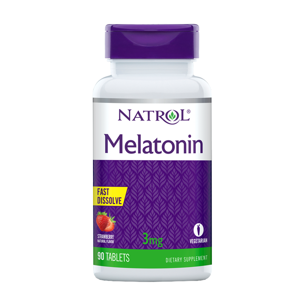 Natrol Melatonin snabblöslig jordgubb 3 mg