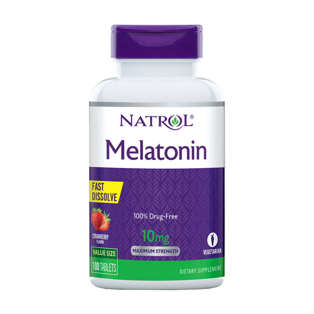 Natrol Melatonin snabblöslig jordgubb 10 mg