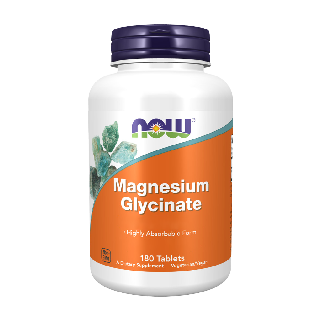 NOW Foods Magnesiumglycinat (180 tabletter)