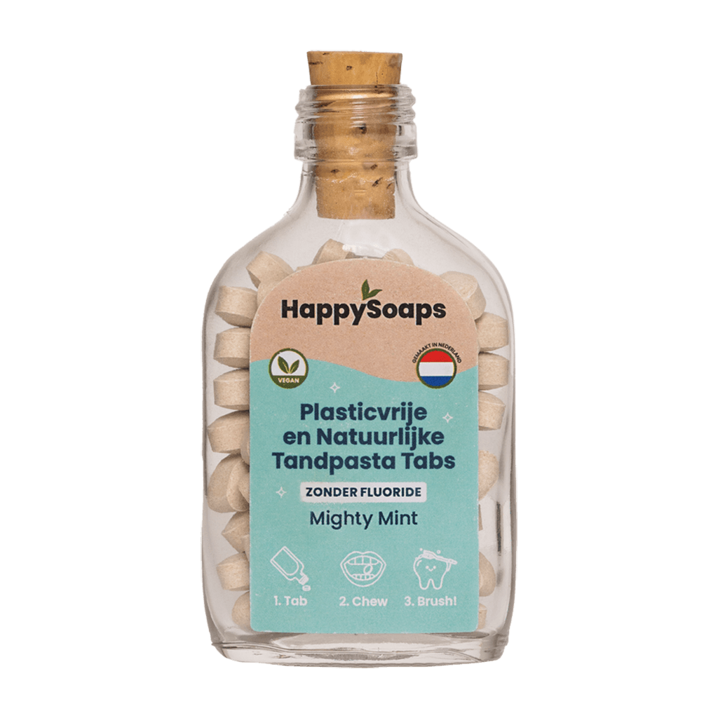 HappySoaps Tandkrämstabletter utan Fluor Mighty Mint (62 tabletter)