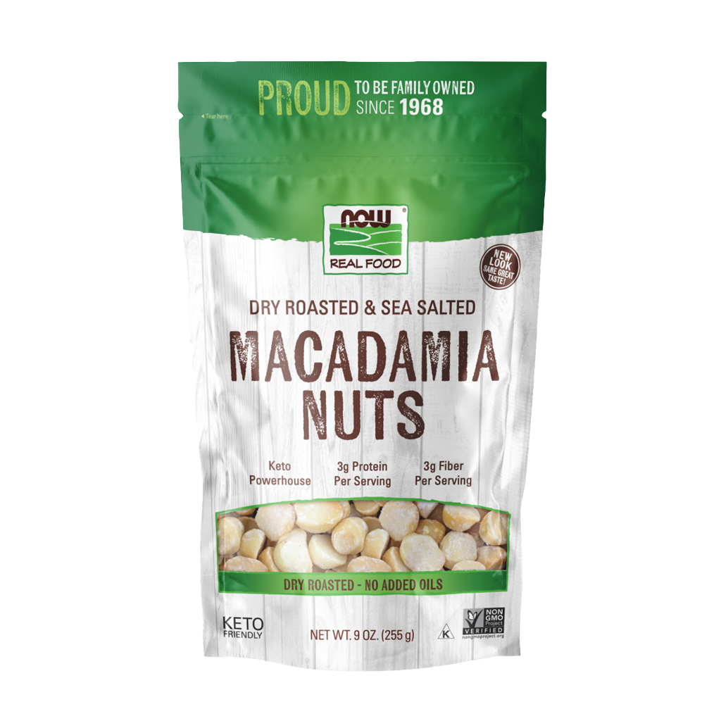 NOW Foods Macadamianötter, torrrostade och saltade (255 gram)