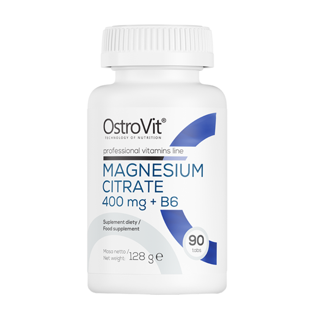 OstroVit Magnesiumcitrat 400 mg + B6 (90 tabletter)
