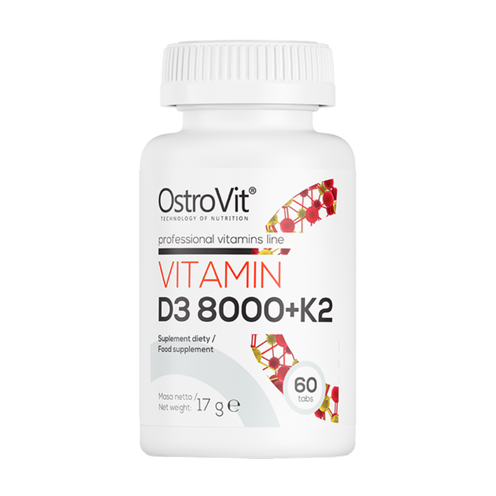 D3-vitamin 8000 IE + K2 (60 tabletter)