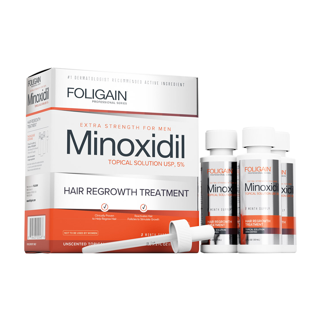 Minoxidil 5% hårvækstbehandling til mænd (180 ml)