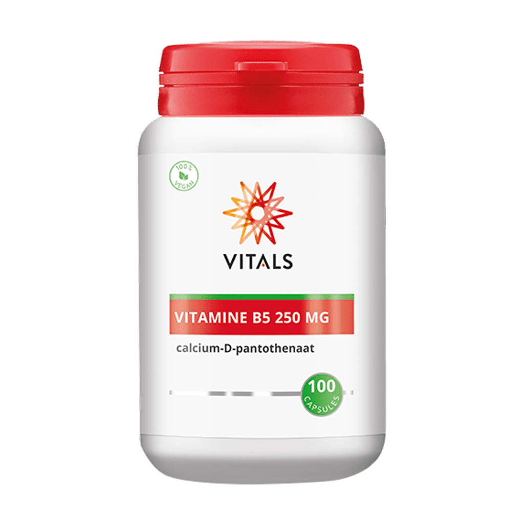 Vitals Vitamin B5 250 mg (kalcium D-pantotenat) (100 kapslar)