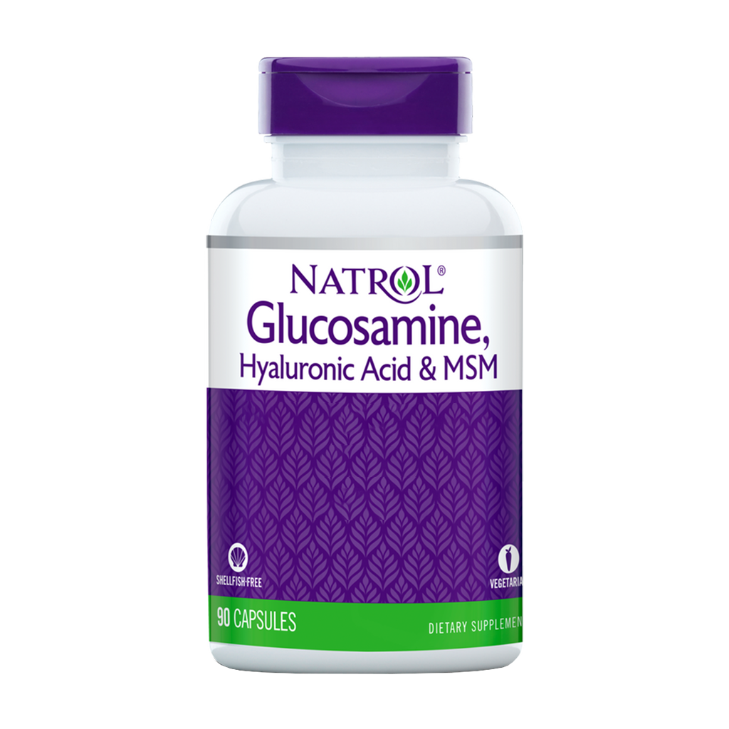 Natrol Glukosamin, hyaluronzuur & MSM (90 kapslar)