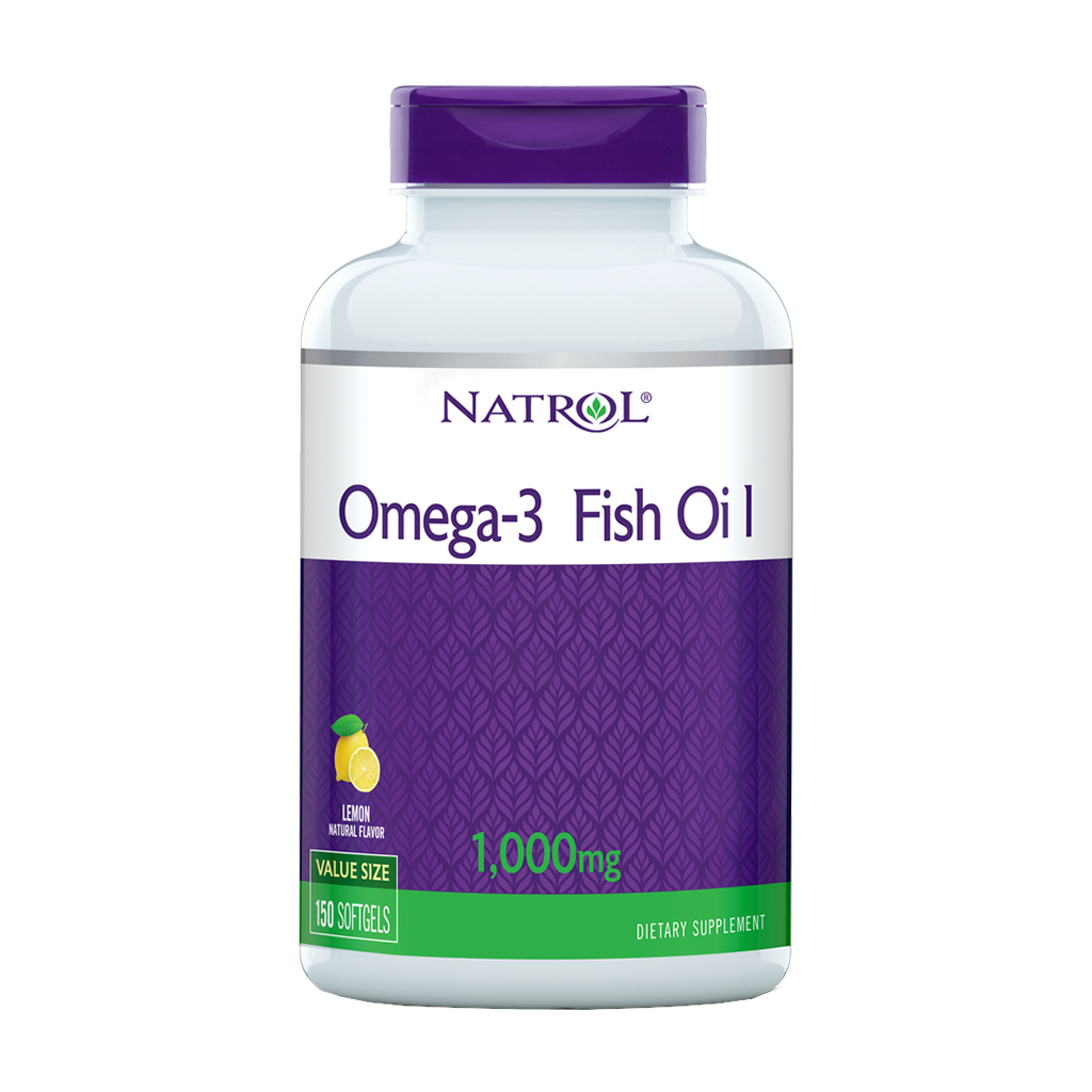 Natrol Omega-3 fiskolja citron 1.000 mg