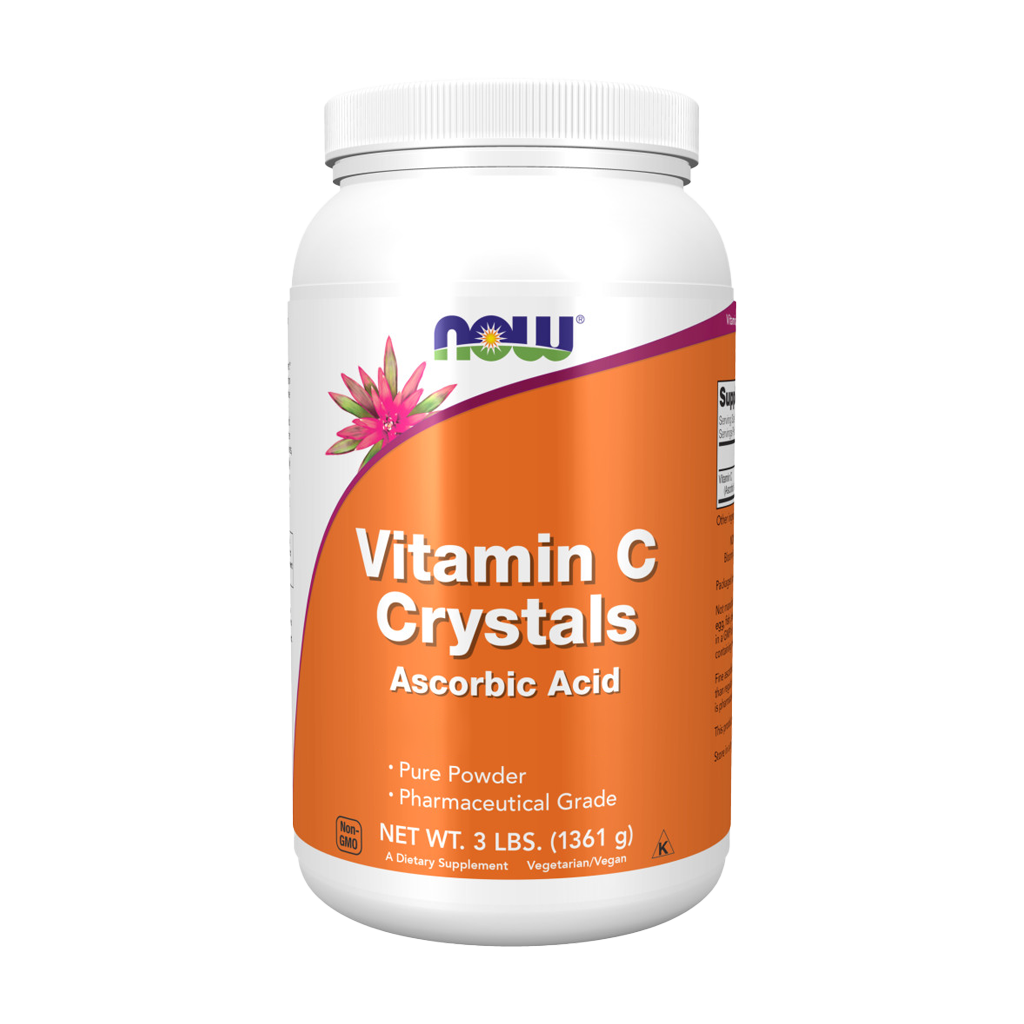 NOW Foods Vitamin C-kristaller (pulver)