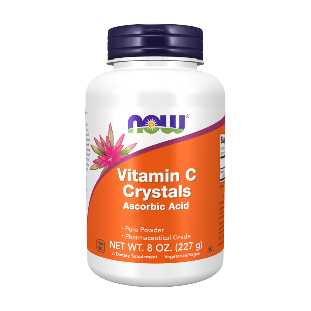 NOW Foods Vitamin C-kristaller (pulver)