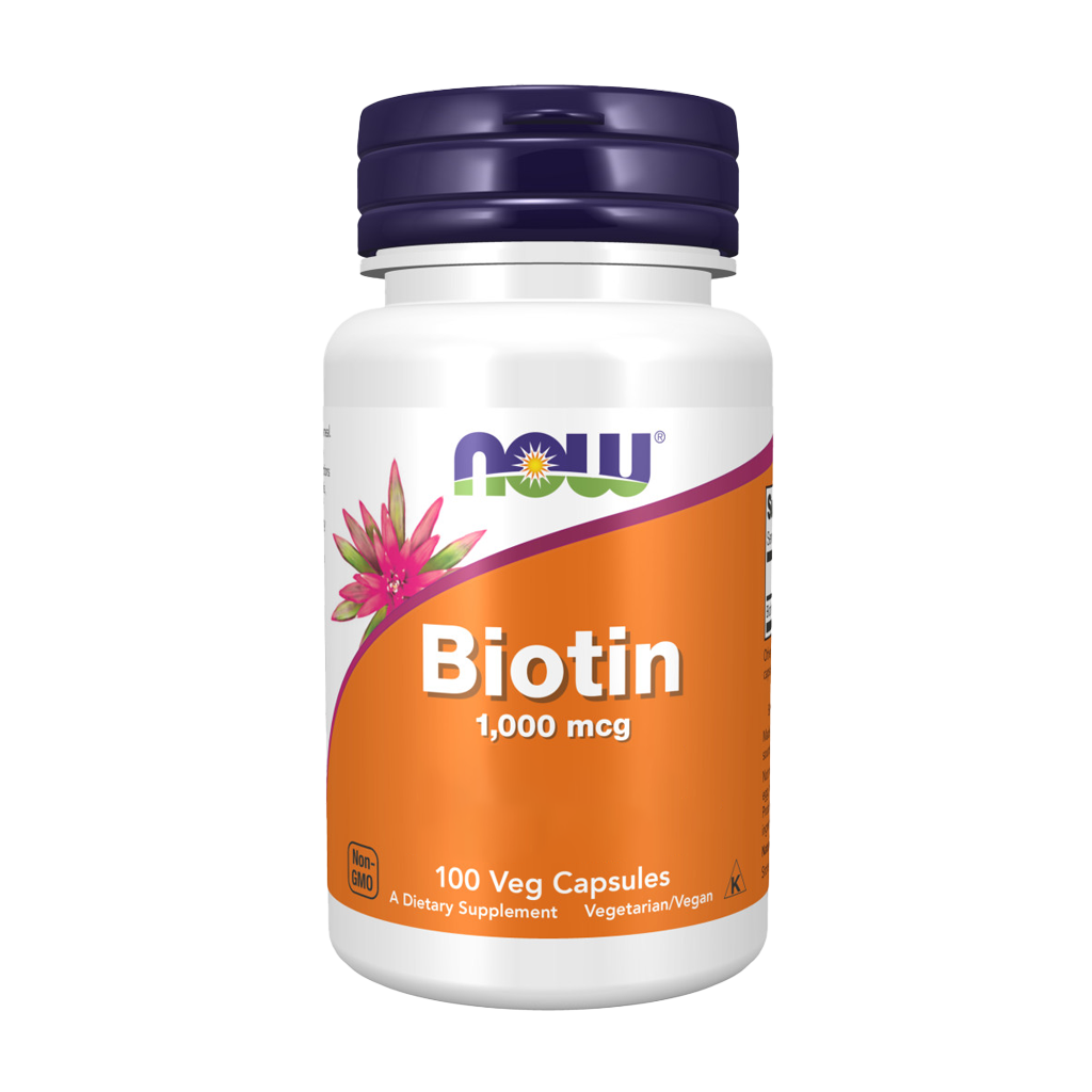 NOW Foods Biotin 1000 mcg (100 kapslar)