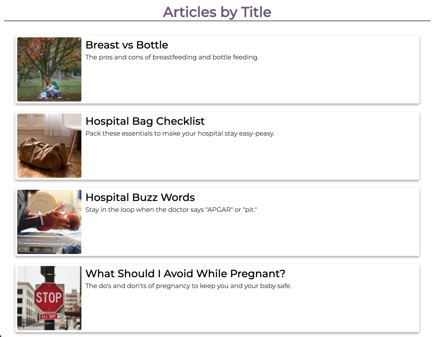 Articles List