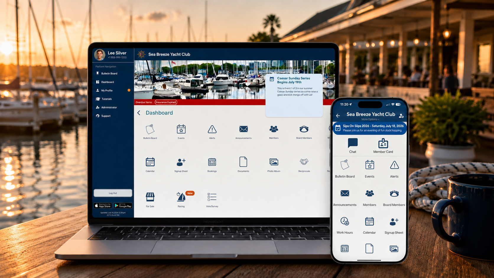 Harborhood app on desktop and mobile