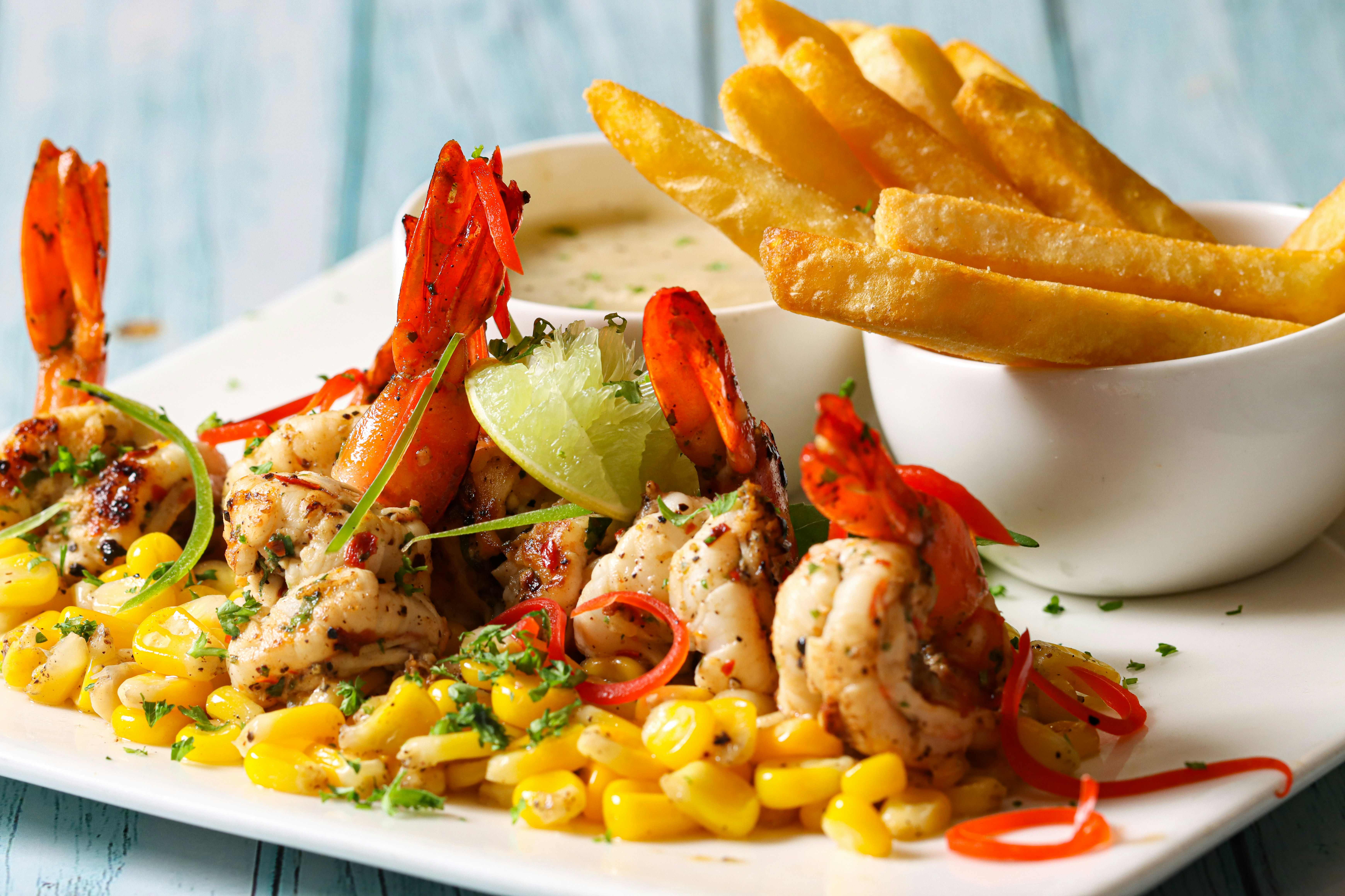 lotus of siam's garlic prawns