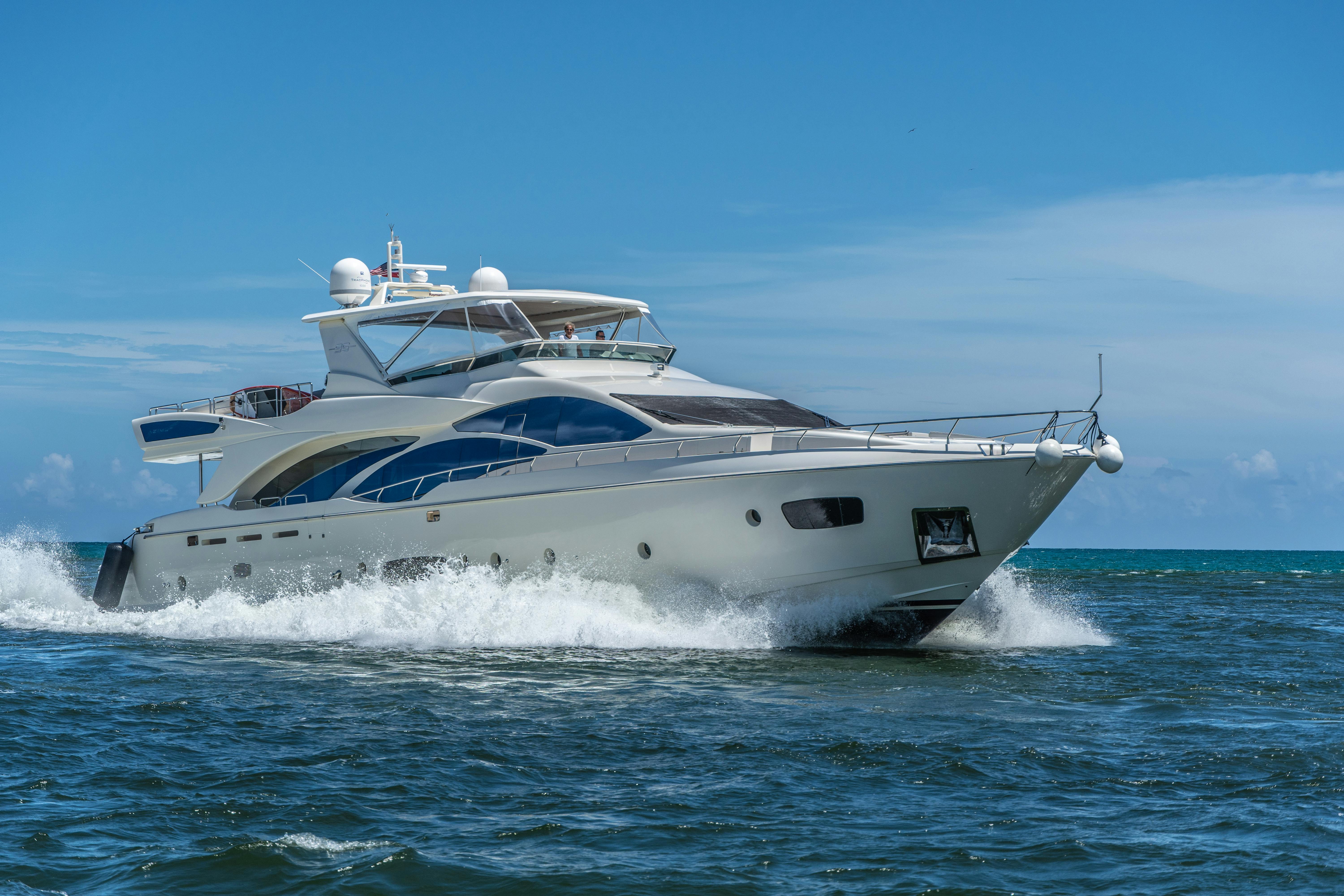 a yacht on a sea