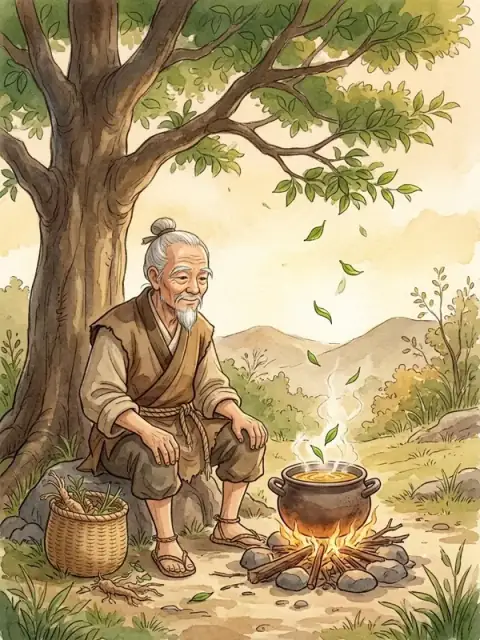 Shennong and the First Cup of Tea