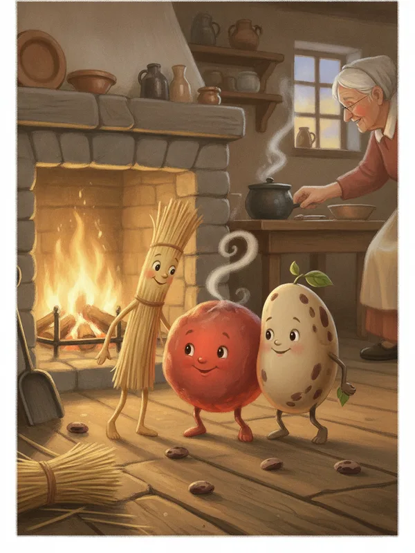 짚과 숯과 콩