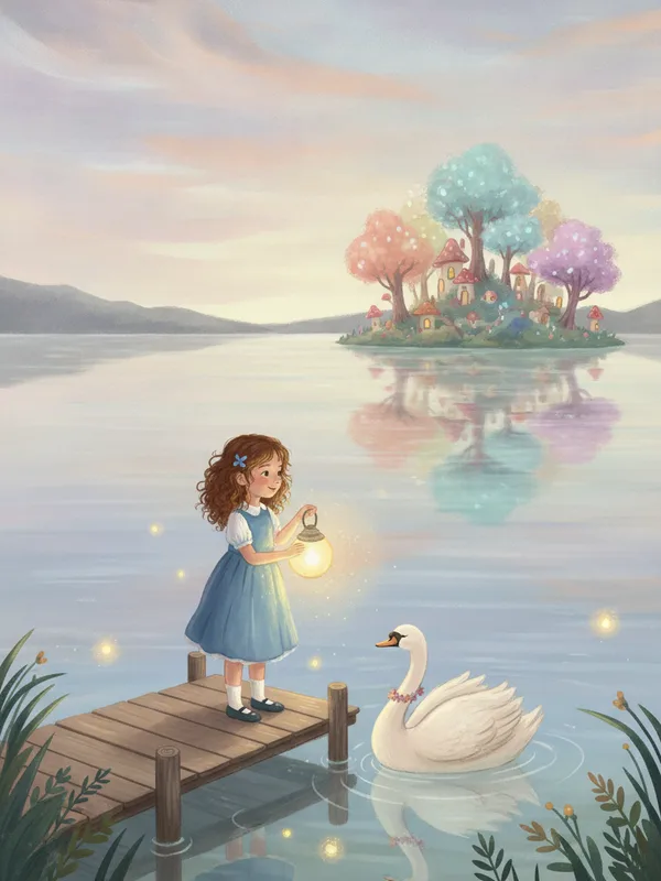 ON THE DISTANT, BEAUTIFUL LAKE.