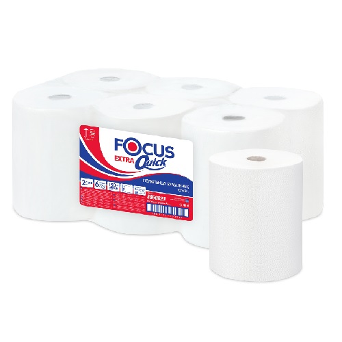ПОЛОТЕНЦА БУМАЖНЫЕ FOCUS EXTRA QUICK 2СЛ. 6 РУЛ. 150 M