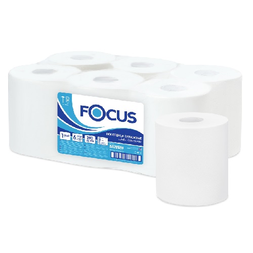 БУМ.ПОЛОТЕНЦЕ FOCUS С ЦЕНТРНОЙ ПОДАЧЕЙ 1СЛ. 6 РУЛОНОВ 280 M