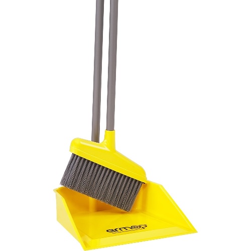 ЩЕТКА И СОВОК С РУЧКОЙ ЖЕЛТЫЕ FS S