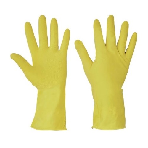 ПЕРЧАТКИ РЕЗИНОВЫЕ ЖЕЛТЫЕ L ЭКОНОМНЫЙ
