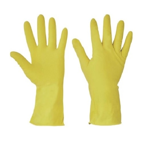 ПЕРЧАТКИ РЕЗИНОВЫЕ ЖЕЛТЫЕ S ЭКОНОМНЫЙ