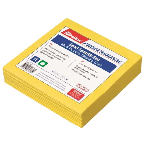 ТРЯПКА ДЛЯ МЫТЬЯ FIBER ЖЕЛТАЯ 10 ШТ