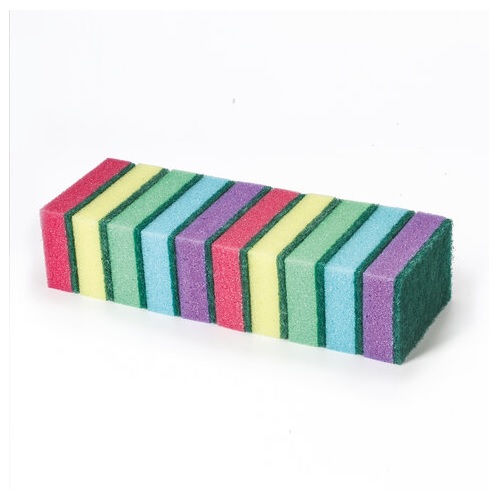 ГУБКА ДЛЯ МЫТЬЯ ПОСУДЫ ECO - 10ШТ