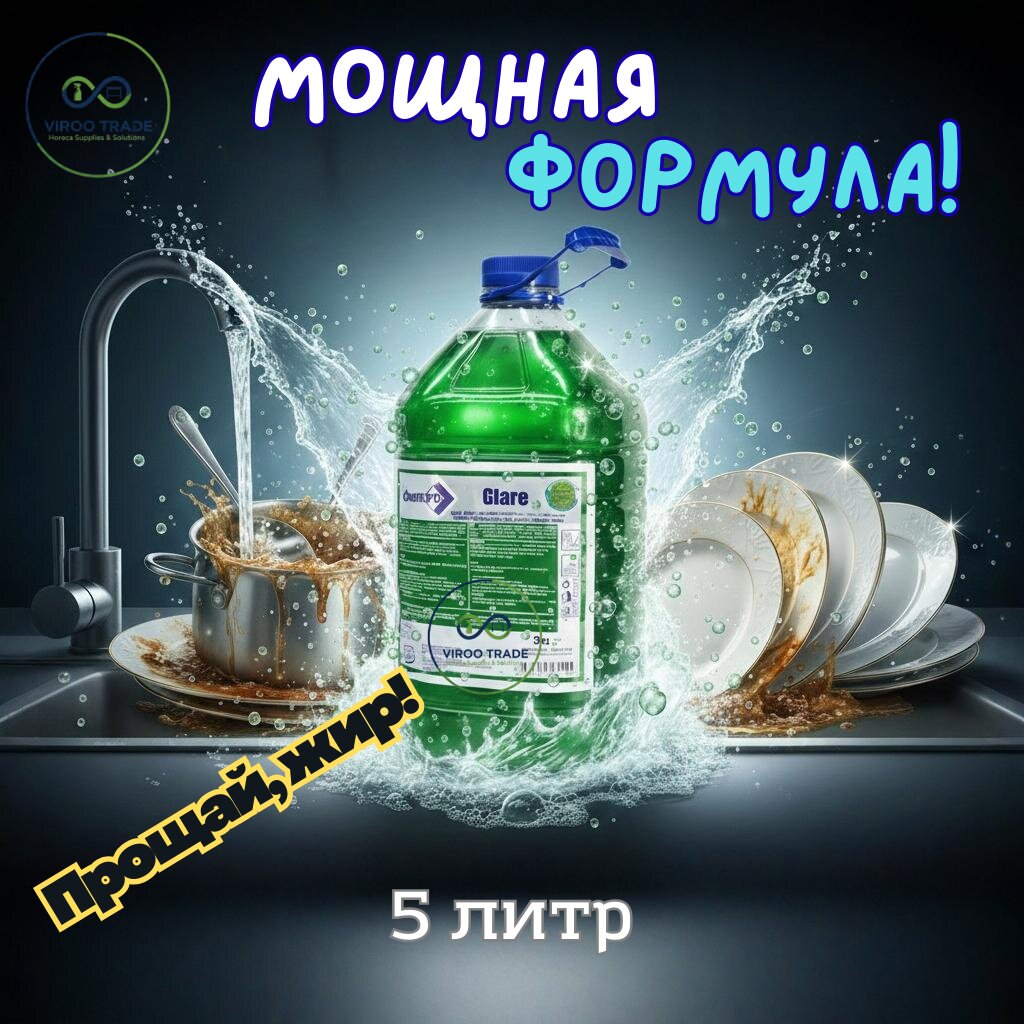 СРЕДСТВО ДЛЯ МЫТЬЯ ПОСУДЫ CHEMPRO GLARE 5Л PET