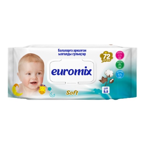 ВЛАЖНАЯ САЛФЕТКА EUROMİX 72 ШТ