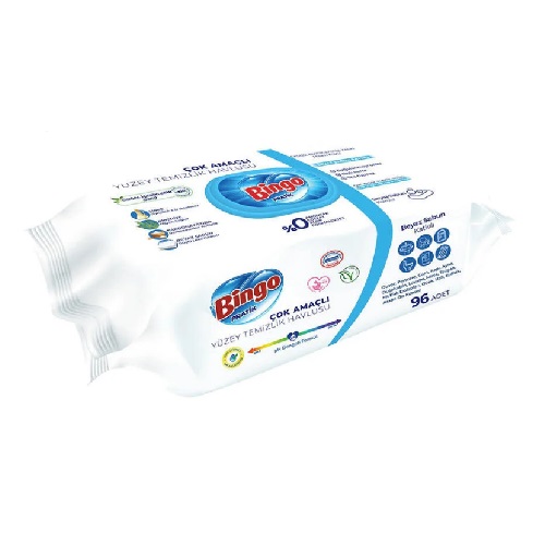 ПОЛОТЕНЦА ВЛАЖНЫЕ ОЧИЩАЮЩИЕ BINGO БЕЛОЕ МЫЛО 96 ШТ