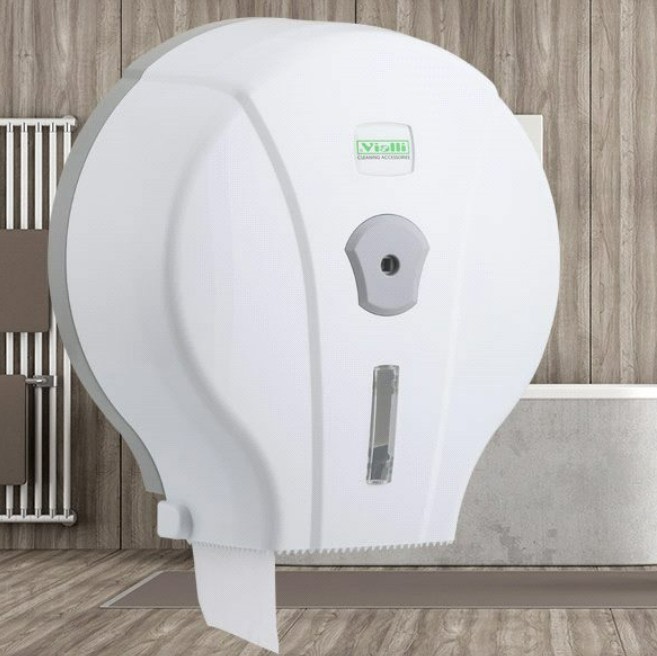 ДИСПЕНСЕР ДЛЯ ТУАЛЕТНОЙ БУМАГИ JUMBO VIALLI MJ1 БЕЛОГО ЦВЕТА