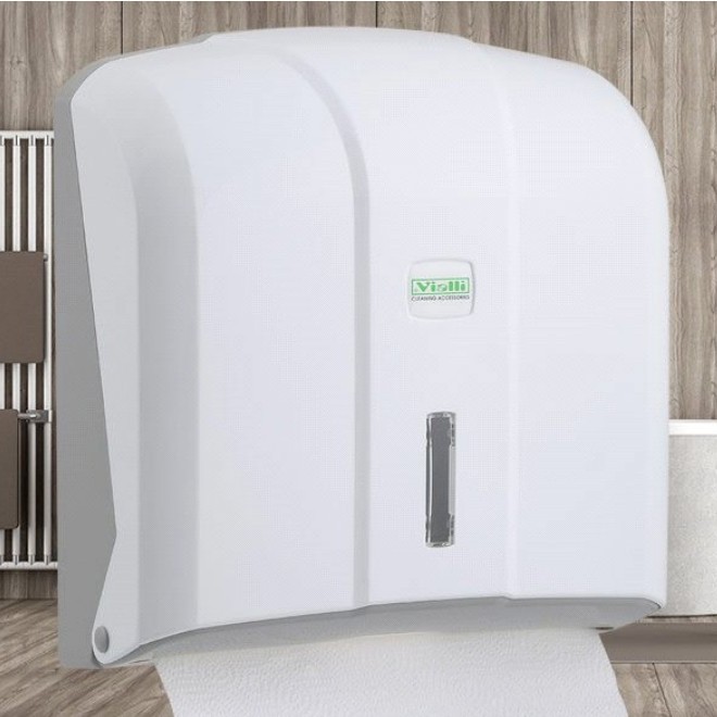 ДИСПЕНСЕР БУМАЖ.ПОЛОТЕНЕЦ Z-УКЛАДКИ БЕЛЫЙ VIALLI KH300