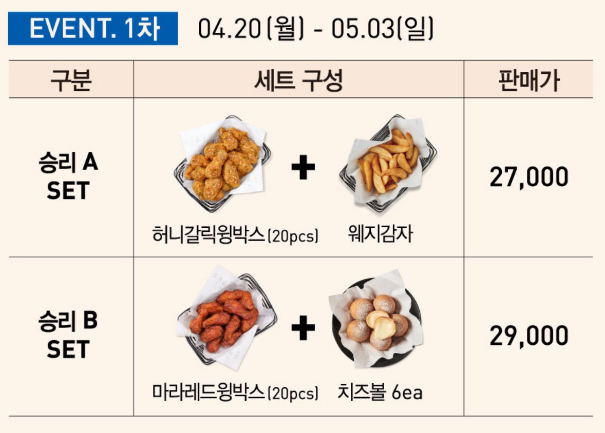 음식 할인 이벤트 - 교촌 프로야구 고객 초청 EVENT (4/5)